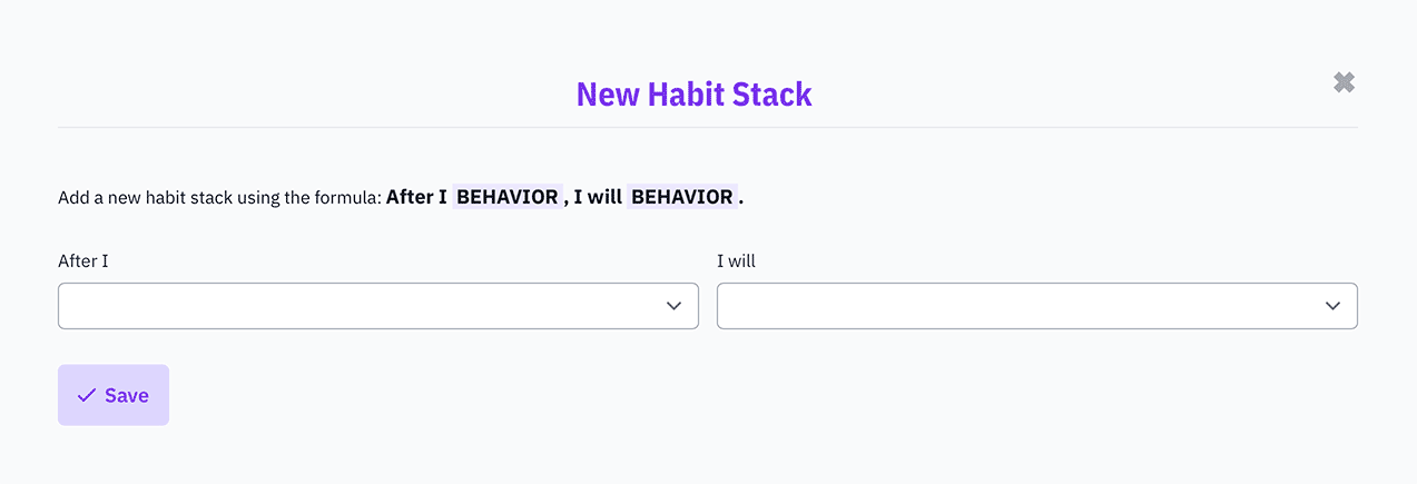 New Habit Stack Screenshot